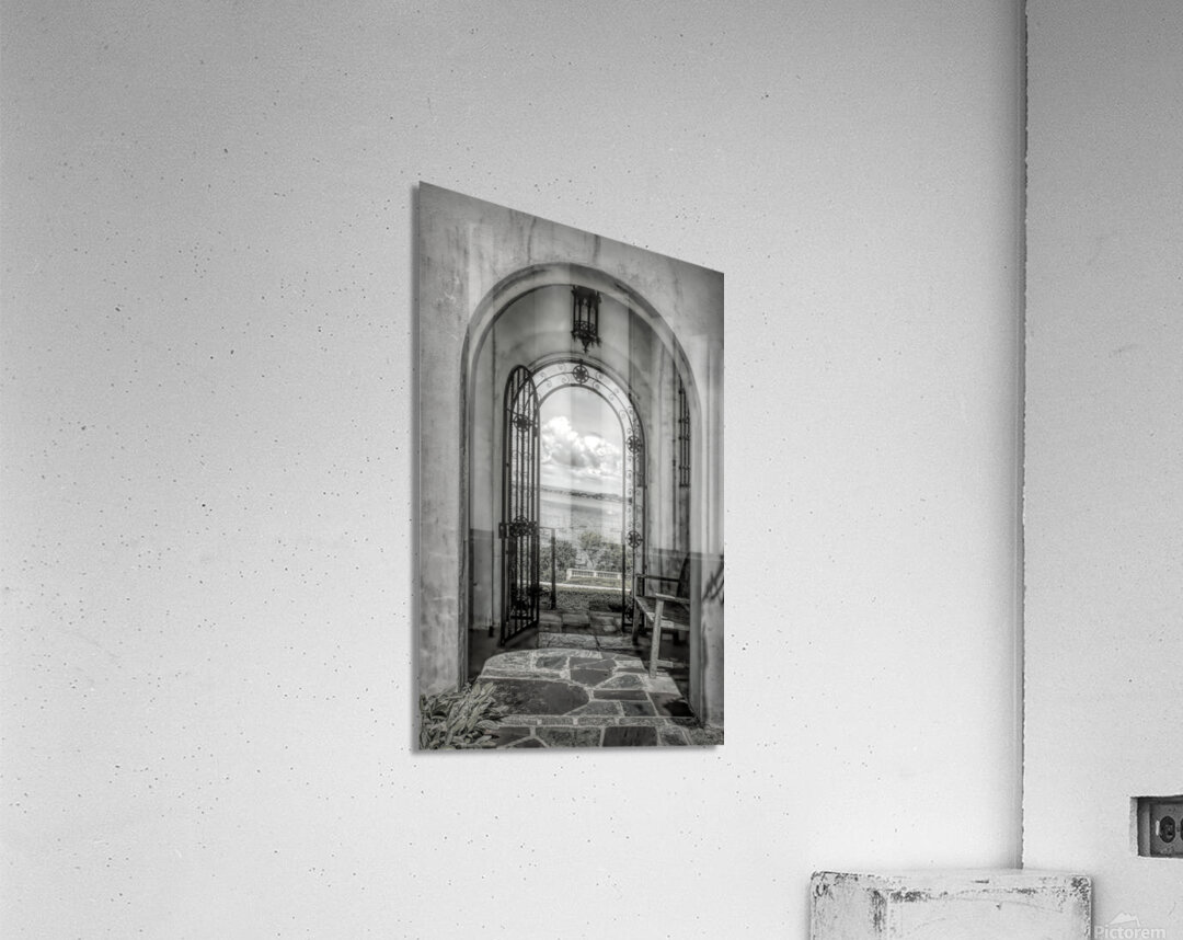 Arched Gate In B&W Acrylic Print