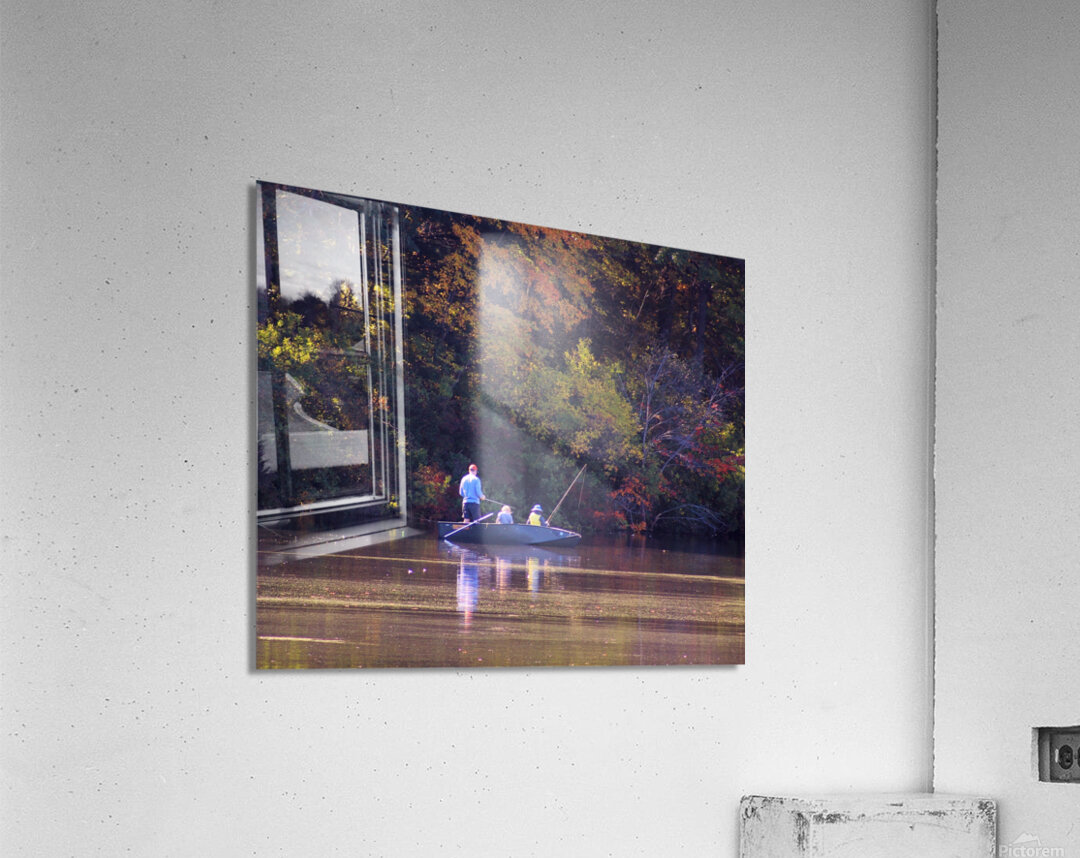 Dad And Sons Fishing Acrylic Print