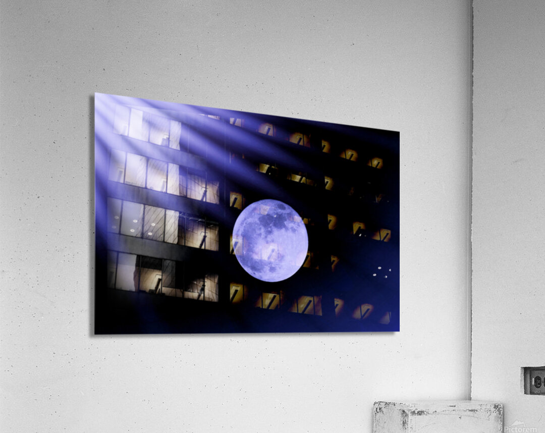 Blue Rays On The Moon Acrylic Print
