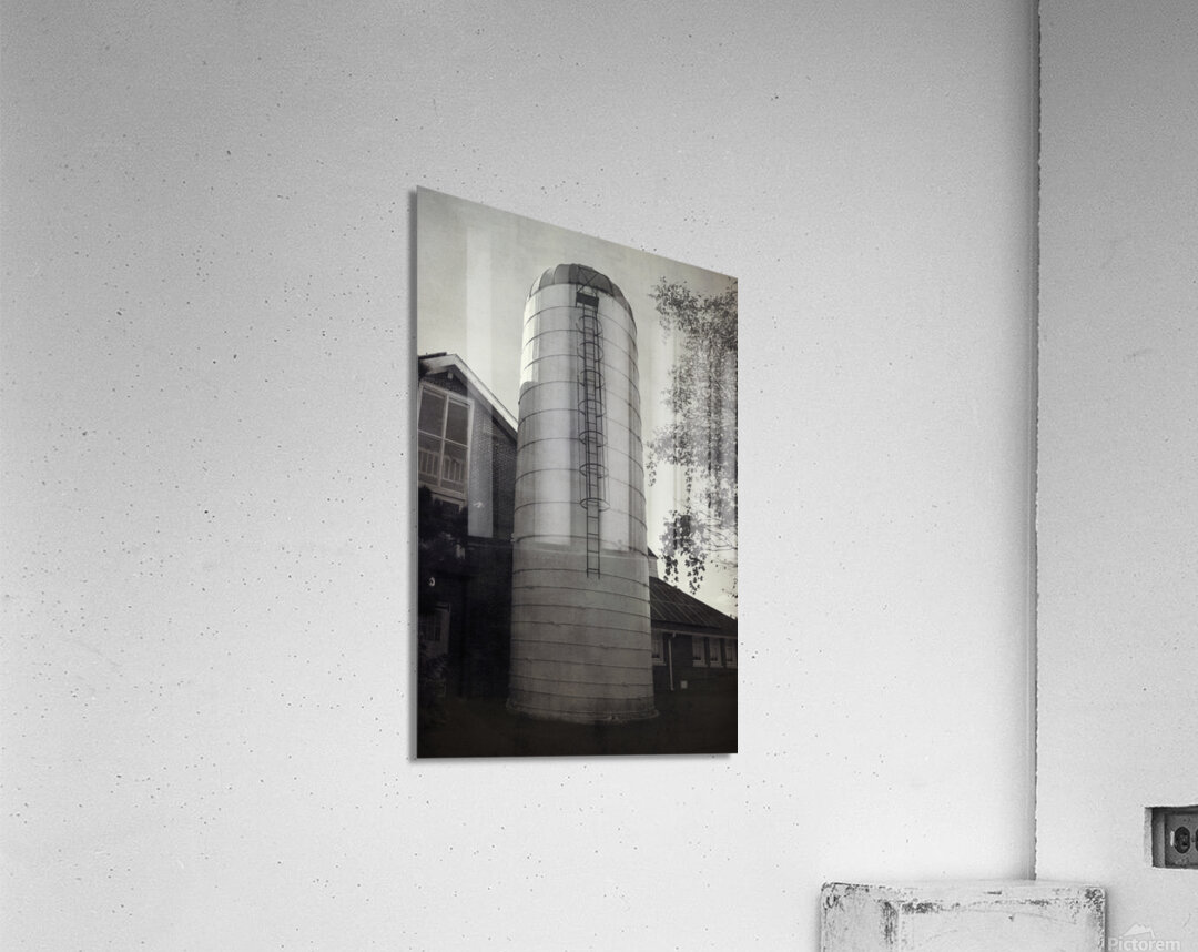 Front View Of Upland Silo Acrylic Print