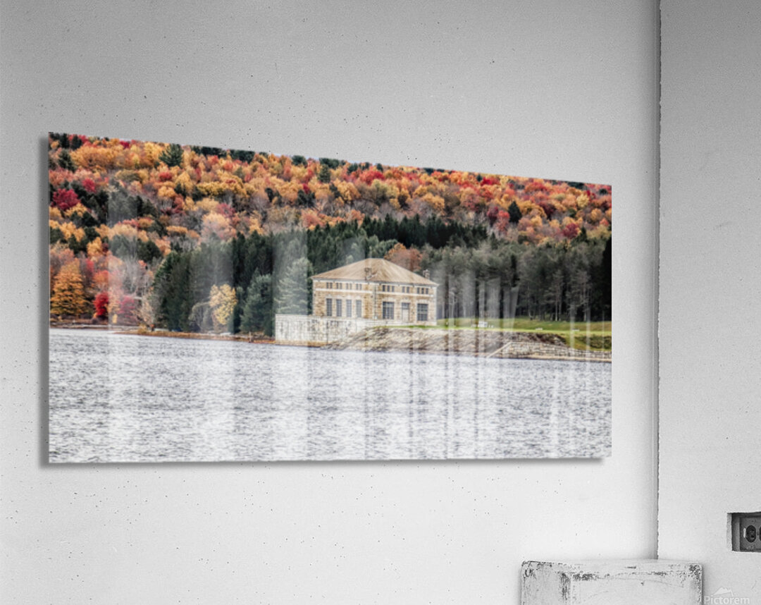 Neversink Head House In Autumn Impression acrylique