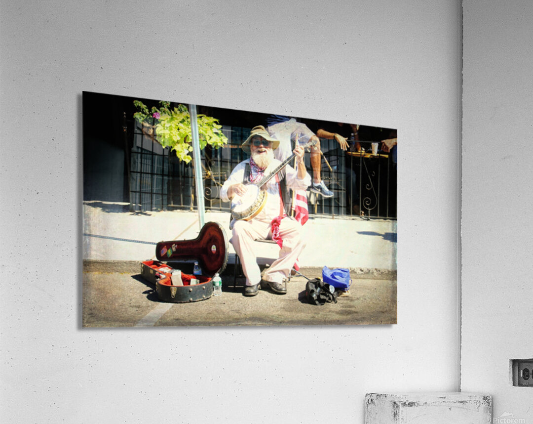 Greenport Street Musician Acrylic Print
