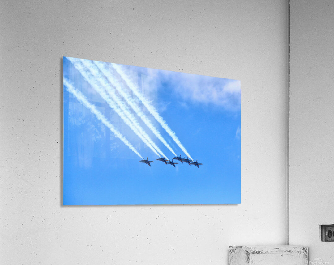 Blue Angels Contrails Edit Impression acrylique