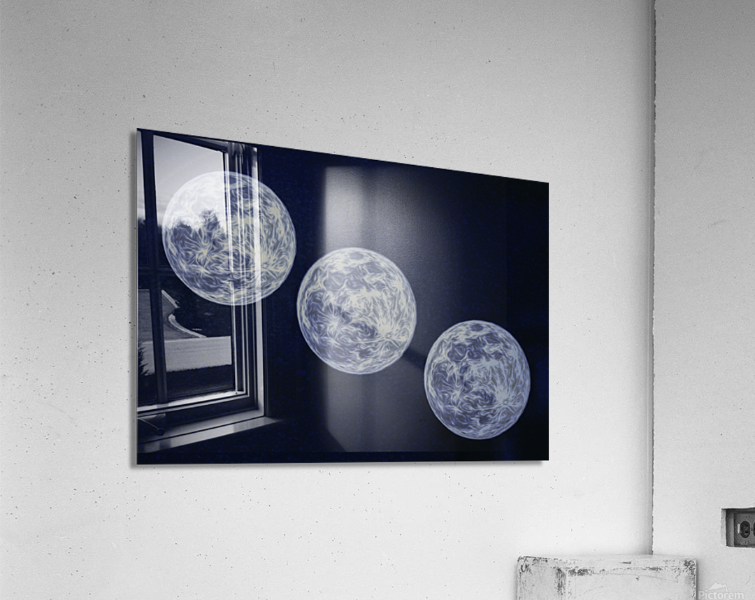 Blue Ice Moons Acrylic Print