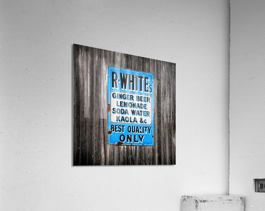 R. White Sign Acrylic Print