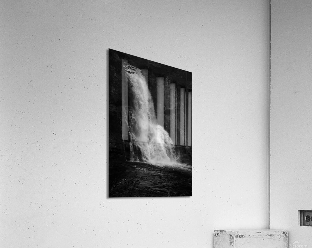 Bushkill Falls In Black and White Acrylic Print