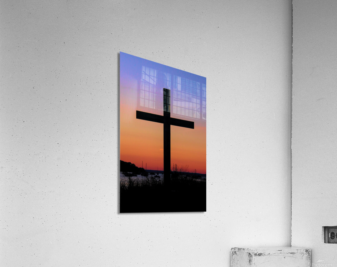 Colorful Sunset On The Cross Impression acrylique