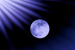 Blue Rays On The Moon