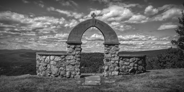 Stone Archway Black and White Print