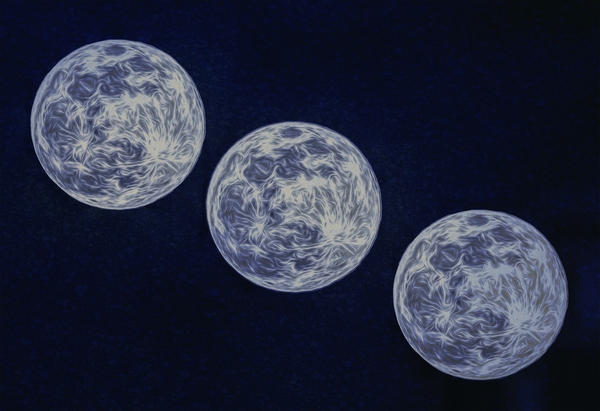 Blue Ice Moons Print