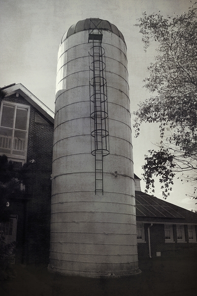 Front View Of Upland Silo Print