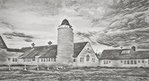 Milking Barn Silo Print