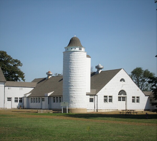 Silo At the Milking Barn Print