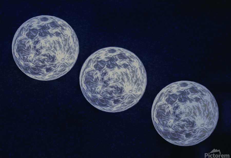 Blue Ice Moons  Print