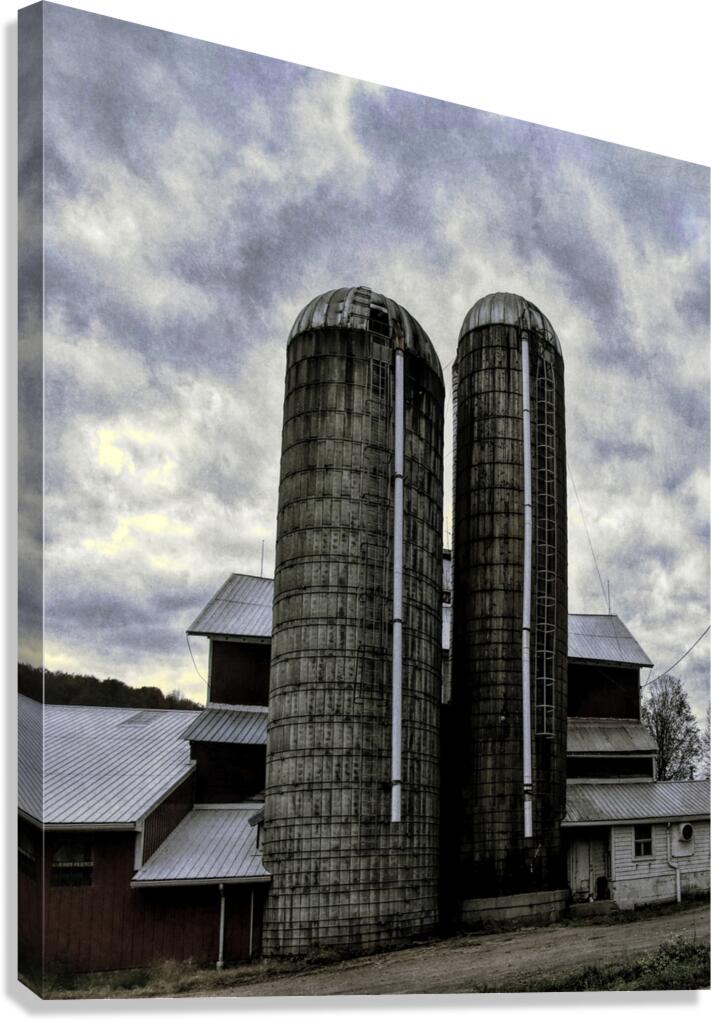 Two Silos Canvas Print