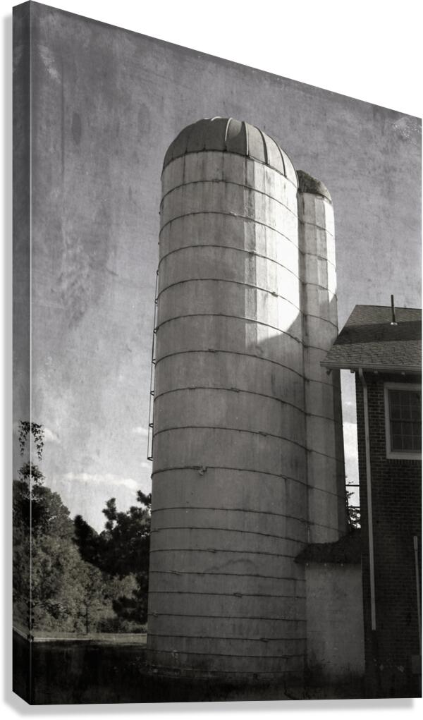 Silos At Upland Canvas Print