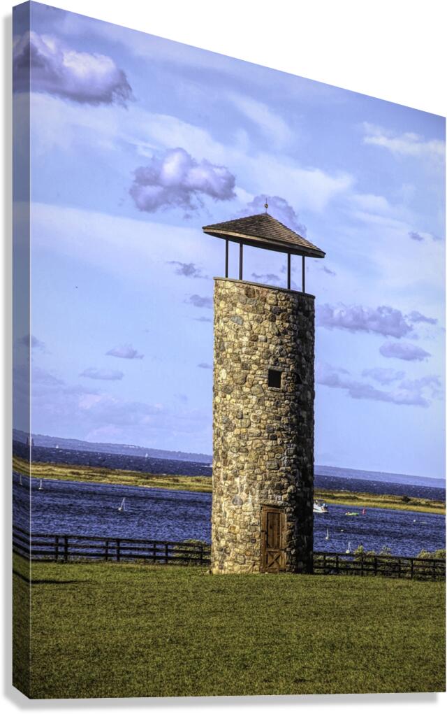Stone Building On The Sound Canvas Print