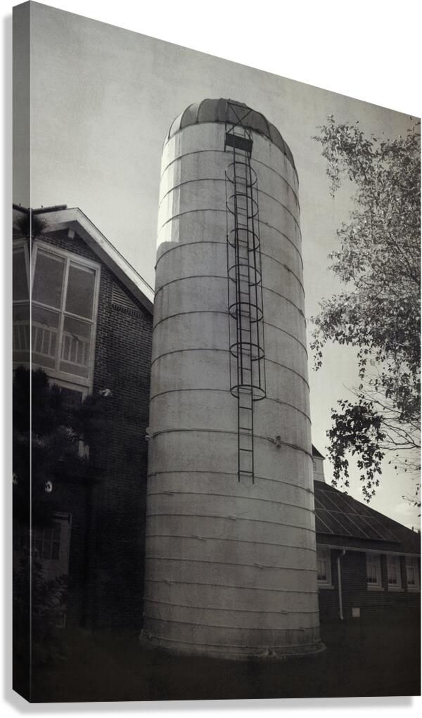 Front View Of Upland Silo Canvas Print