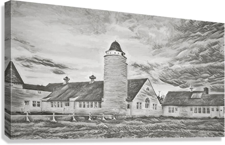 Milking Barn Silo Canvas Print