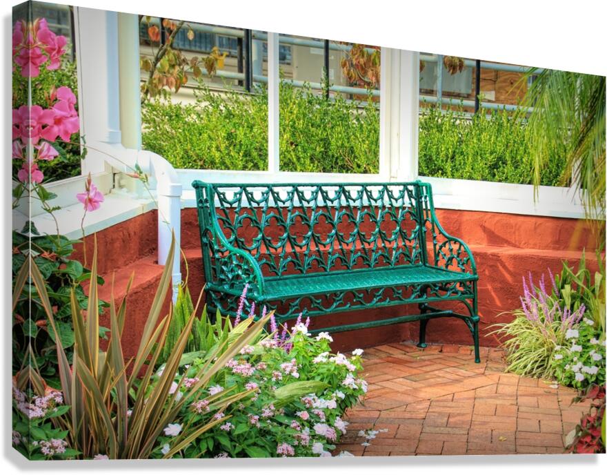 An Inviting Bench  Canvas Print