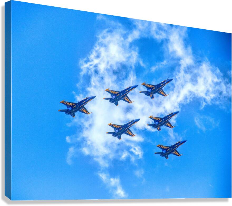 Blue Angels Salute Long Island  Canvas Print