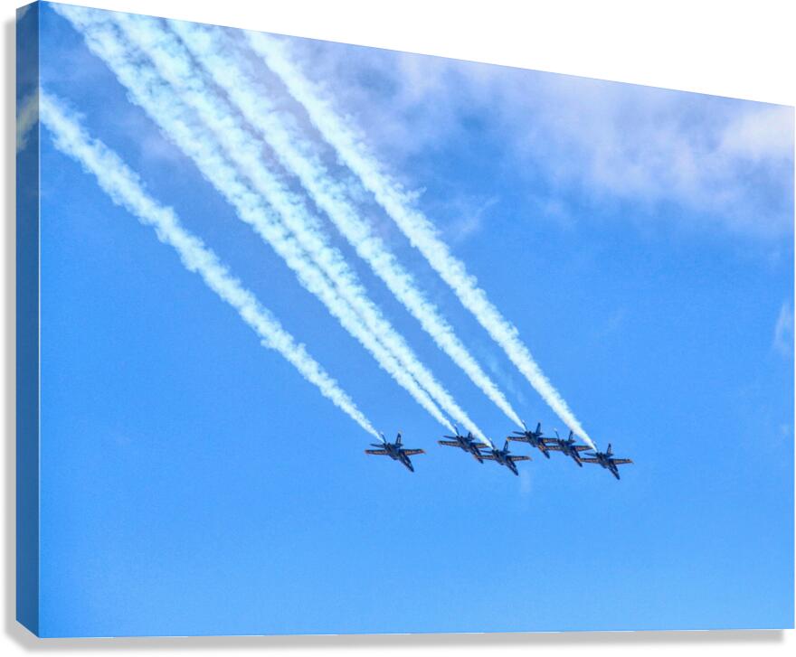 Blue Angels Contrails Edit Canvas Print