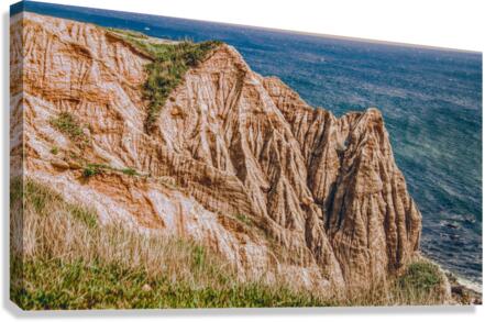 Erosion On Atlantic Ocean In Montauk Canvas Print