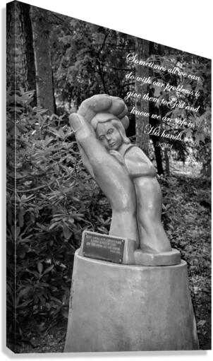 Safe In His Hands Canvas Print