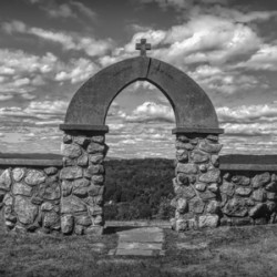 Stone Archway Black and White