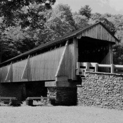 Beaverkill Covered Bridge In Black and White