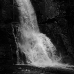 Bushkill Falls In Black and White