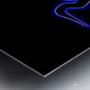 Neon Silhouette Of An Egret Metal print