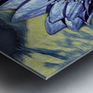Blue Abstract Waterlily  Metal print