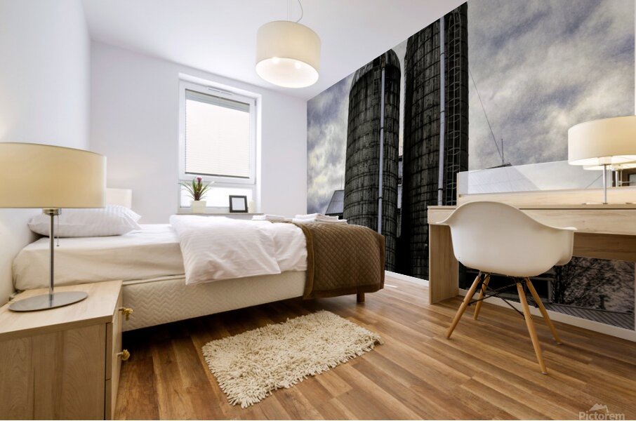 Two Silos Mural print