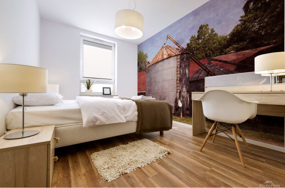 Metal Silo Mural print