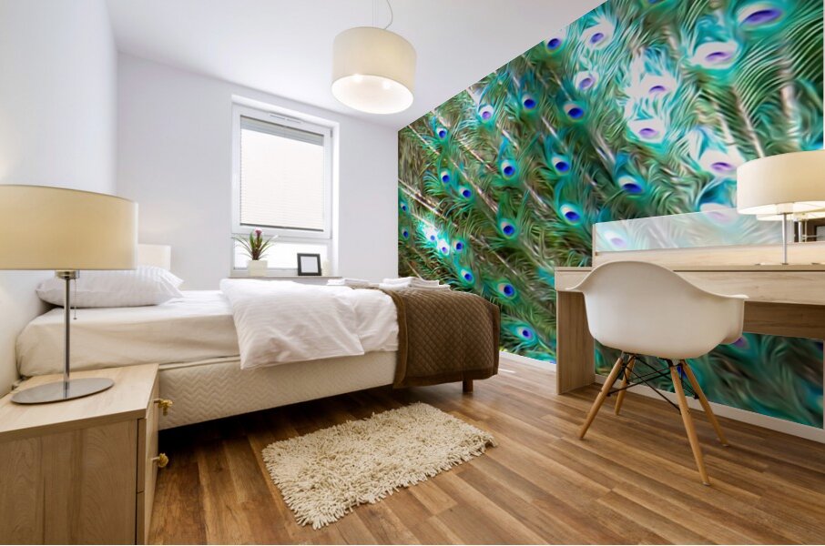 Peacock Feathers Mural print