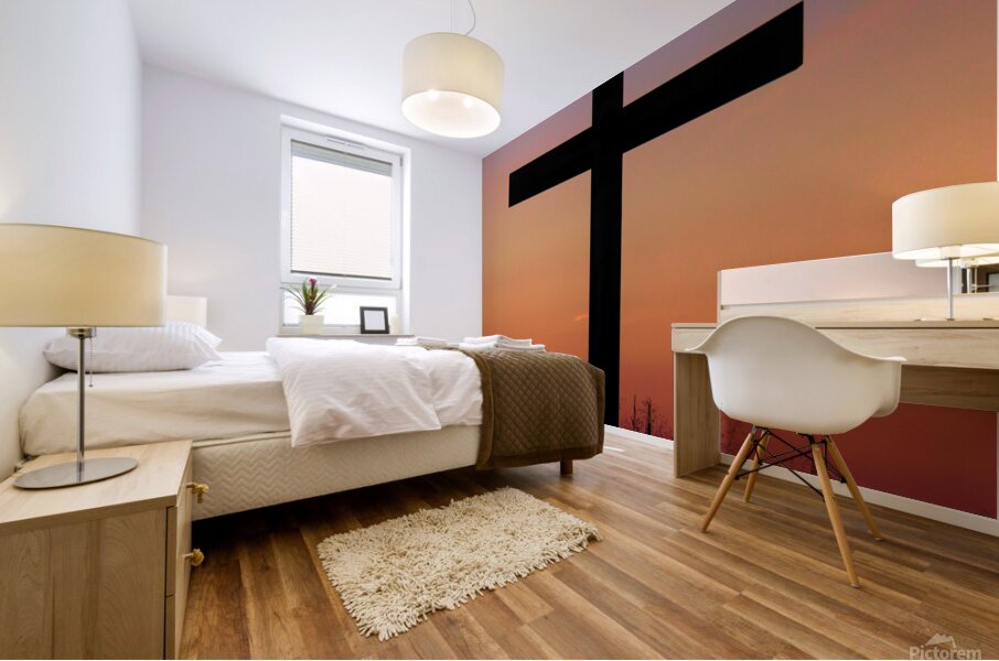 Colorful Sunset On The Cross Mural print