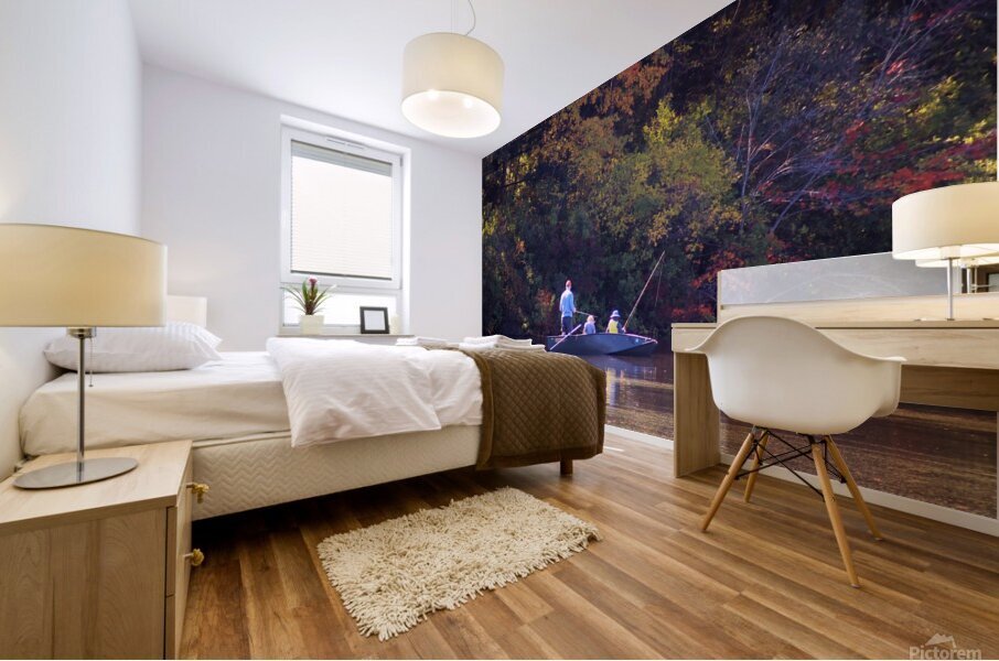 Dad And Sons Fishing Mural print