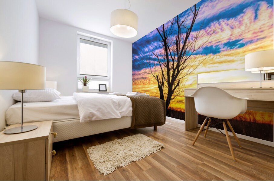 A Sunset Snag Mural print