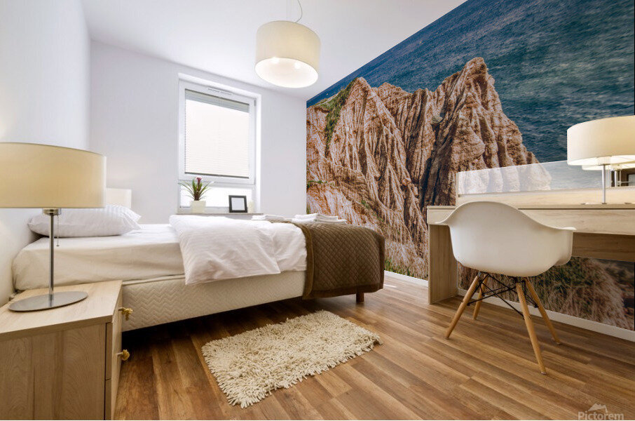 Erosion On Atlantic Ocean In Montauk Mural print