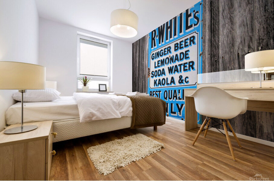 R. White Sign Mural print