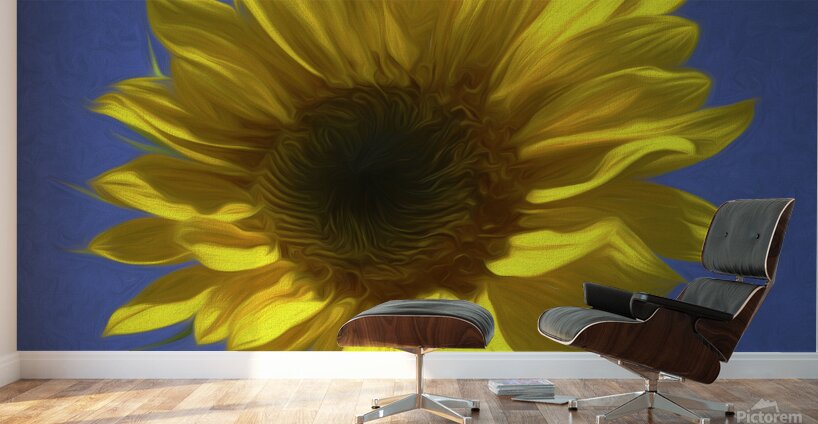 Sunflower And The Sky Wall Murals