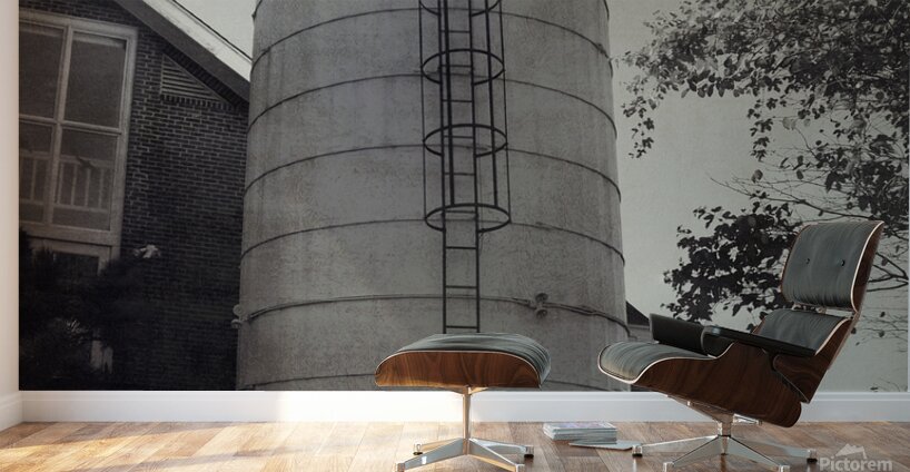 Front View Of Upland Silo Wall Murals