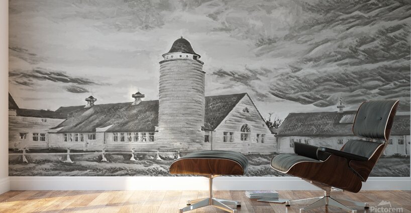 Milking Barn Silo Wall Murals