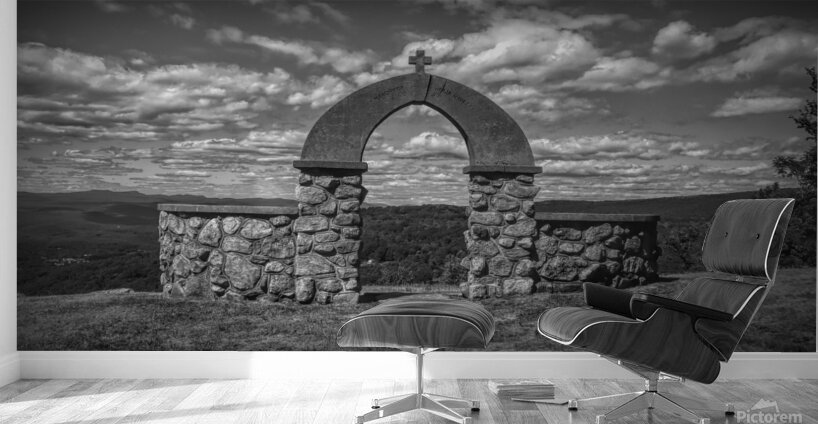 Stone Archway Black and White Wall Murals