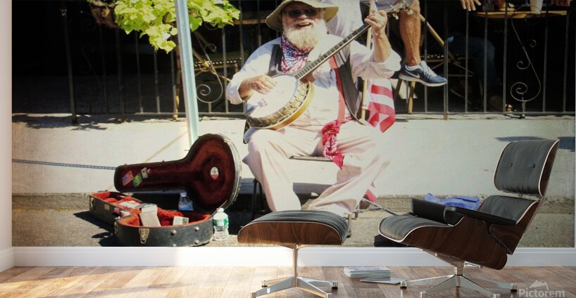 Greenport Street Musician Wall Murals