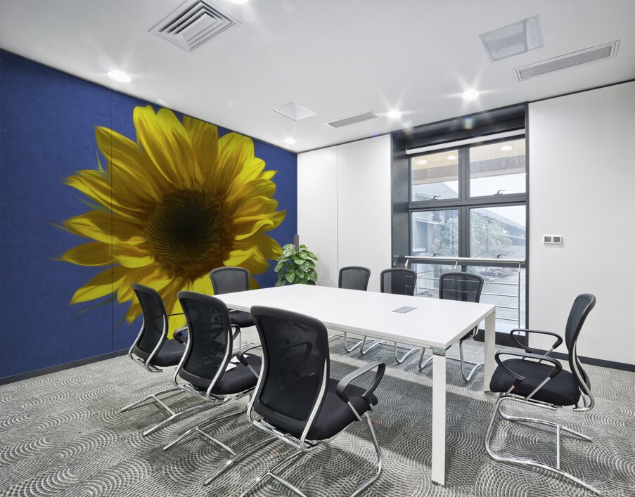 Sunflower And The Sky Wall Printing