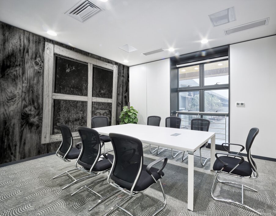 Creepy Face In The Window Wall Printing