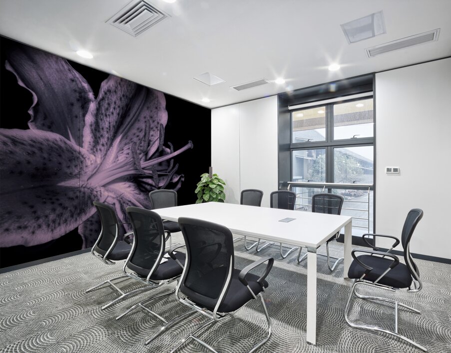 Black And White Stargazer Lily  Wall Printing