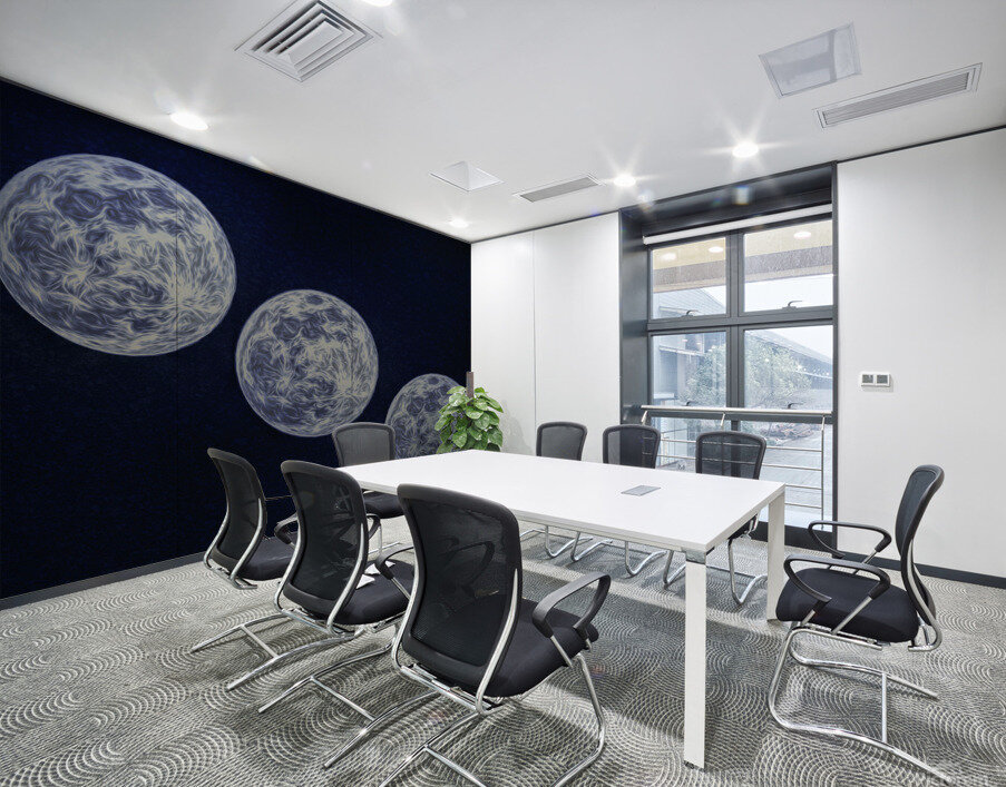 Blue Ice Moons Wall Printing